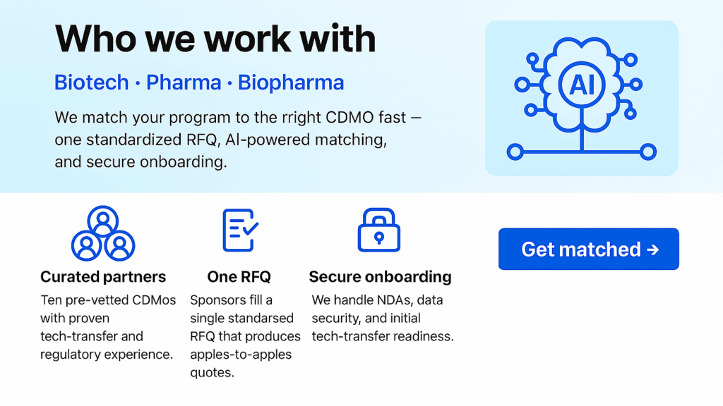 The Only Digitized CDMO - connecting the best in biomanufacturing.
